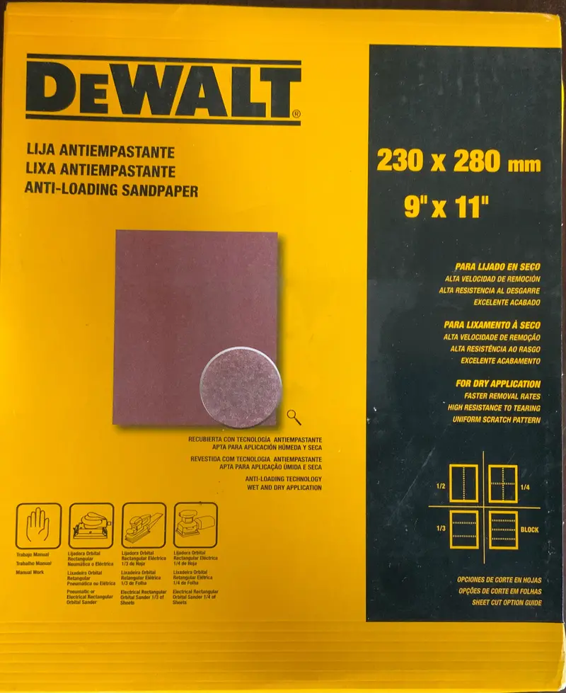 320G Anti-Clogging Sanding Sheet – Dewalt Das20320S 1