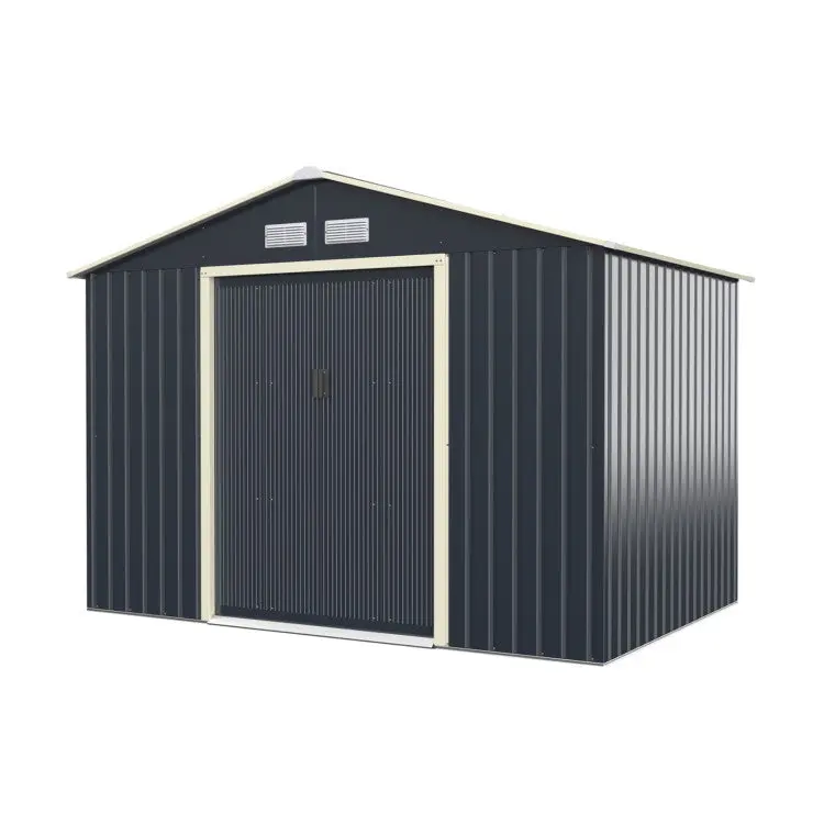9 Ft. X 6 Ft. Heavy-Duty Metal Garden Tool Storage Shed 1