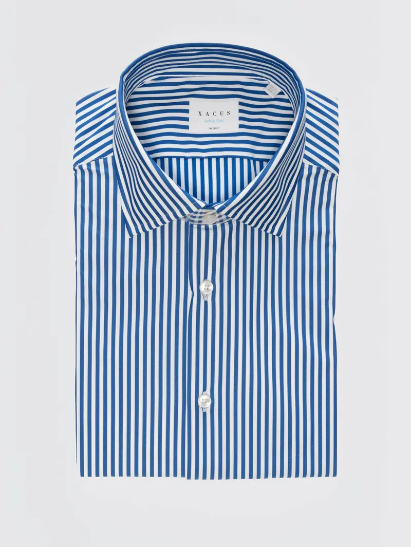 Active Blue-And-White Striped Shirt 1