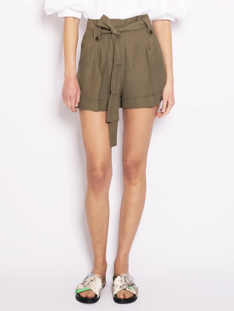 Alpine Green High-Waisted Shorts 1