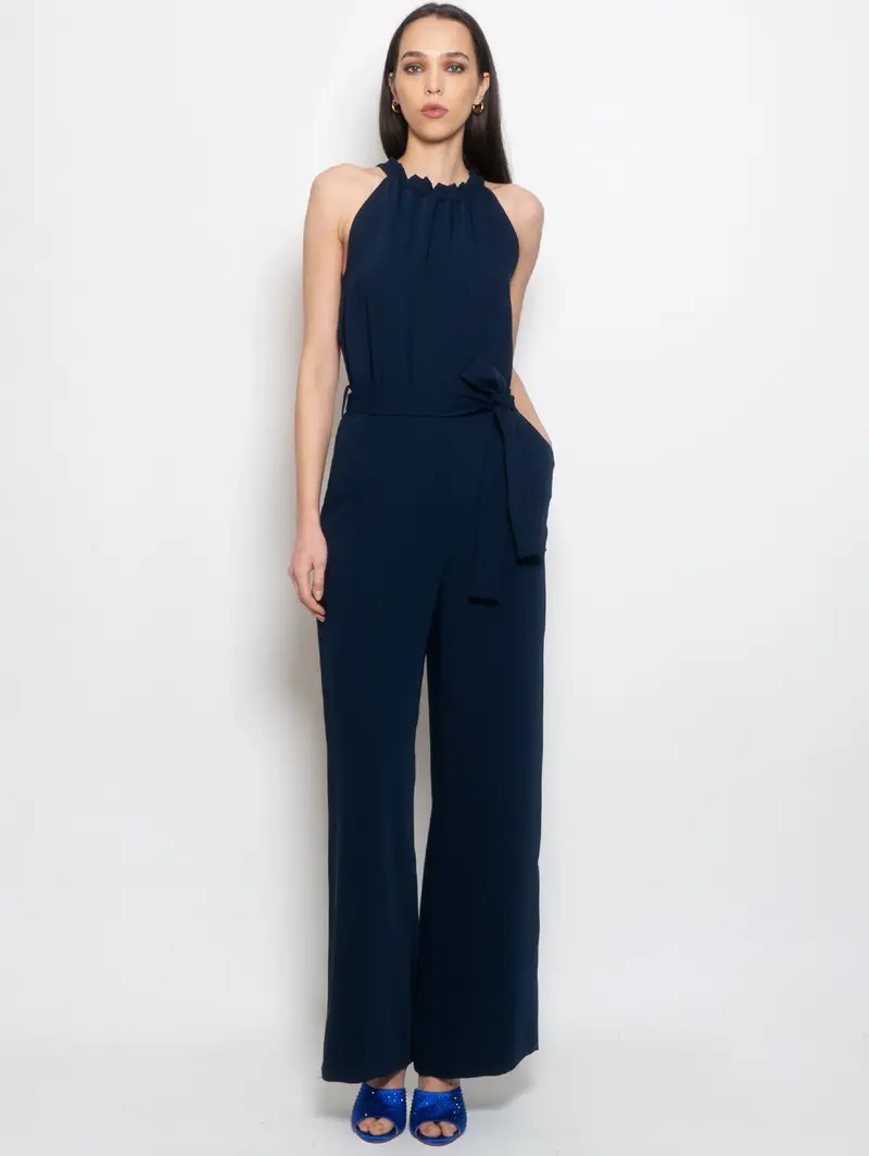 Americana-Neck Jumpsuit – Navy 1