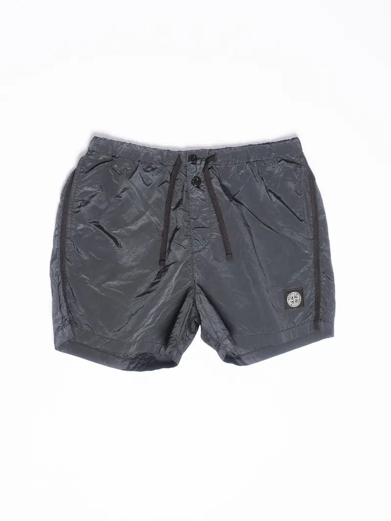 Anthracite Metallic Nylon Swimsuit 1