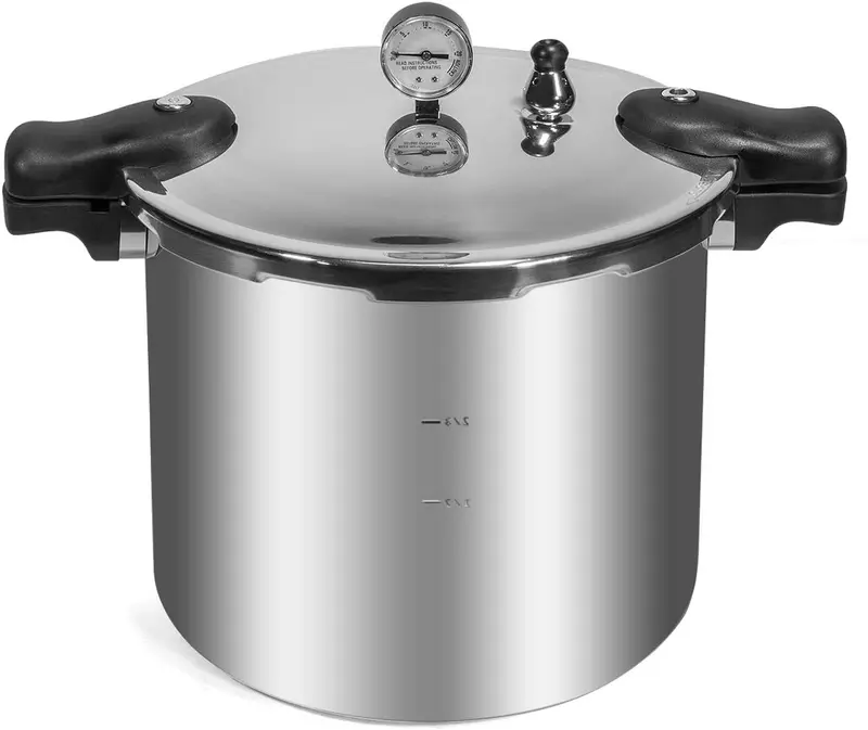 Barton Premium 22-Quart Induction-Compatible Aluminum Pressure Cooker With Built-In Pressure Gauge 1