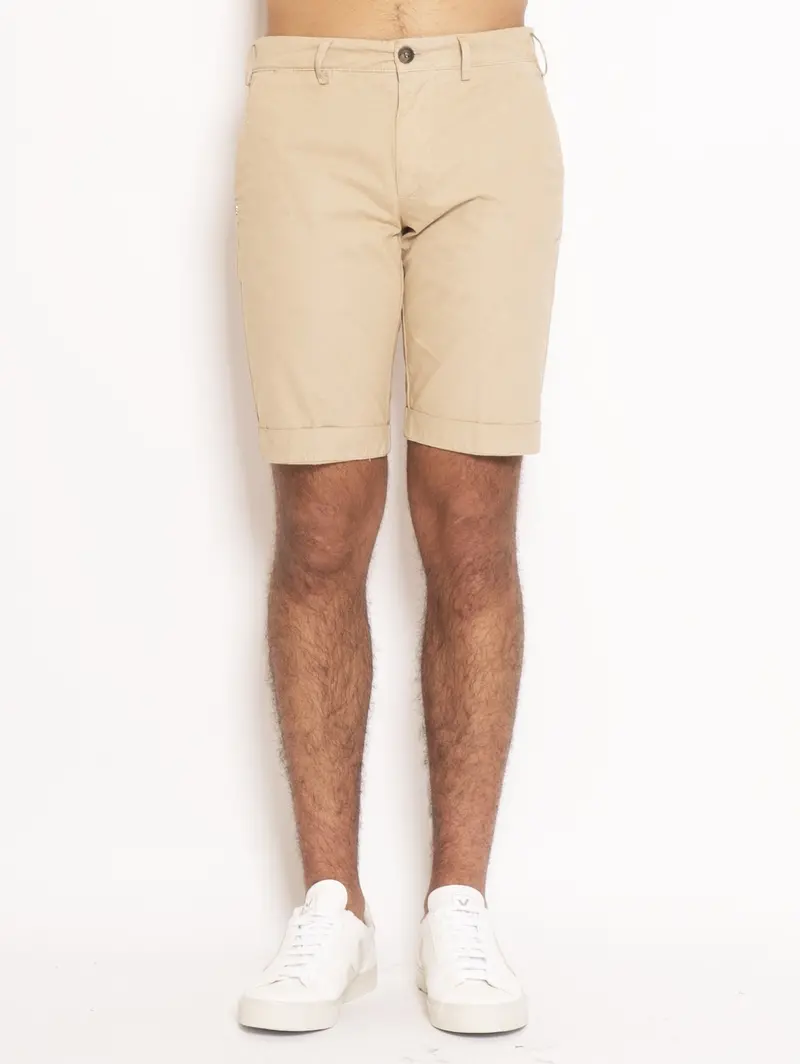 Beige Chino-Style Bermuda Shorts 1