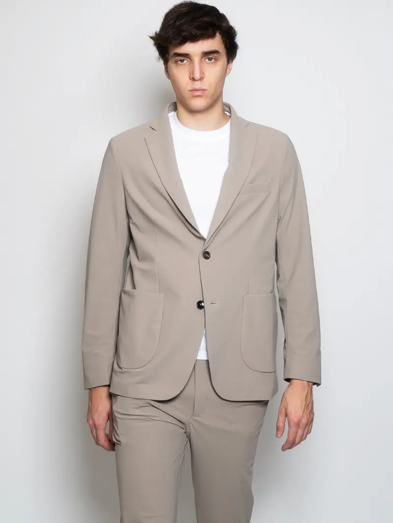 Beige Stretch Blazer 1