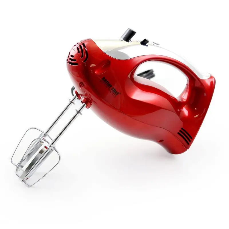 Better Chef 5-Speed Red Hand Mixer – Vibrant Finish, Responsive Speed Settings & Non-Slip Grip 1