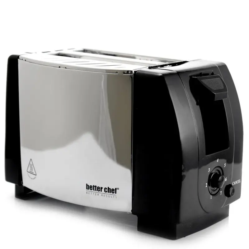Better Chef Stainless Steel 2-Slice Toaster – Brushed Metallic Design 1