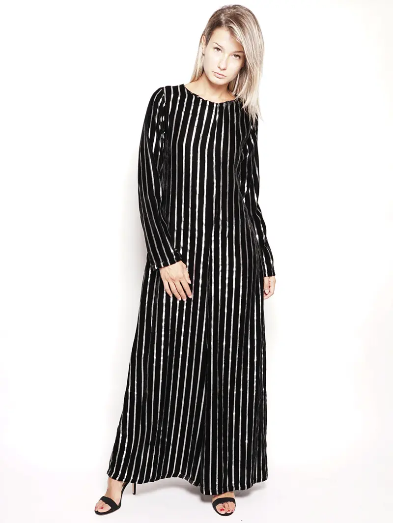 Black And Silver Velvet-Lurex Tracksuit 1