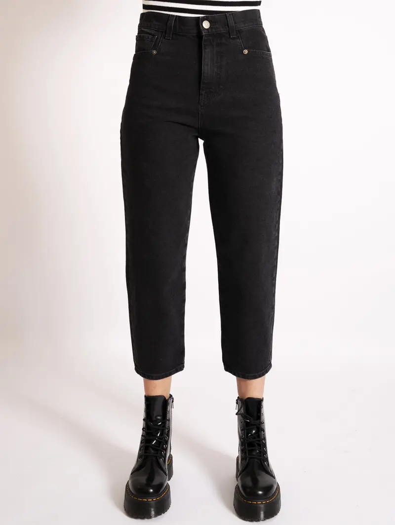 Black Carrot Fit Denim Trousers 1