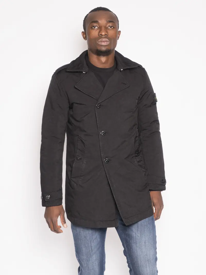Black Cotton-Twill Trench Coat (David Tc 45249) 1