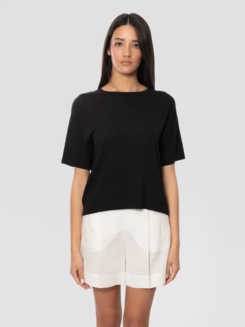Black Crêpe T-Shirt 1