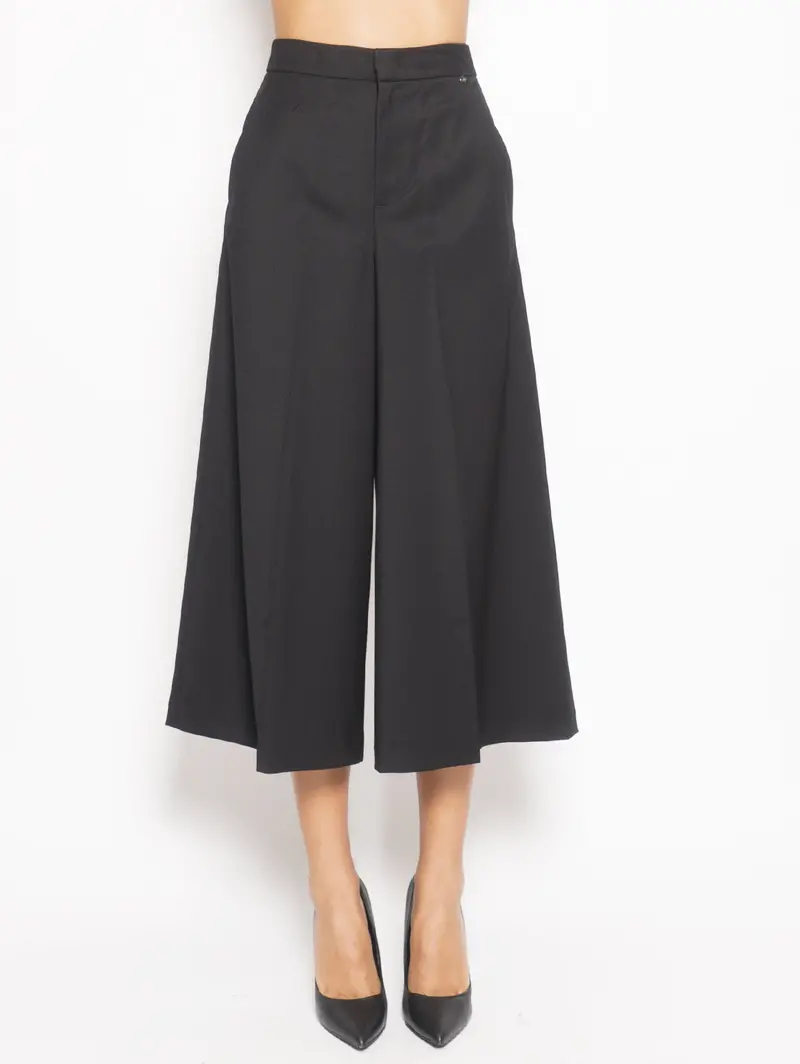 Black Cropped Trousers 1