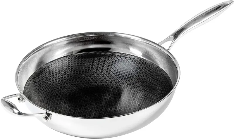 Black Cube Hybrid Quick-Release Wok – 12.5-Inch Stainless Steel Design With Seamless Transition From Stove To Table 1