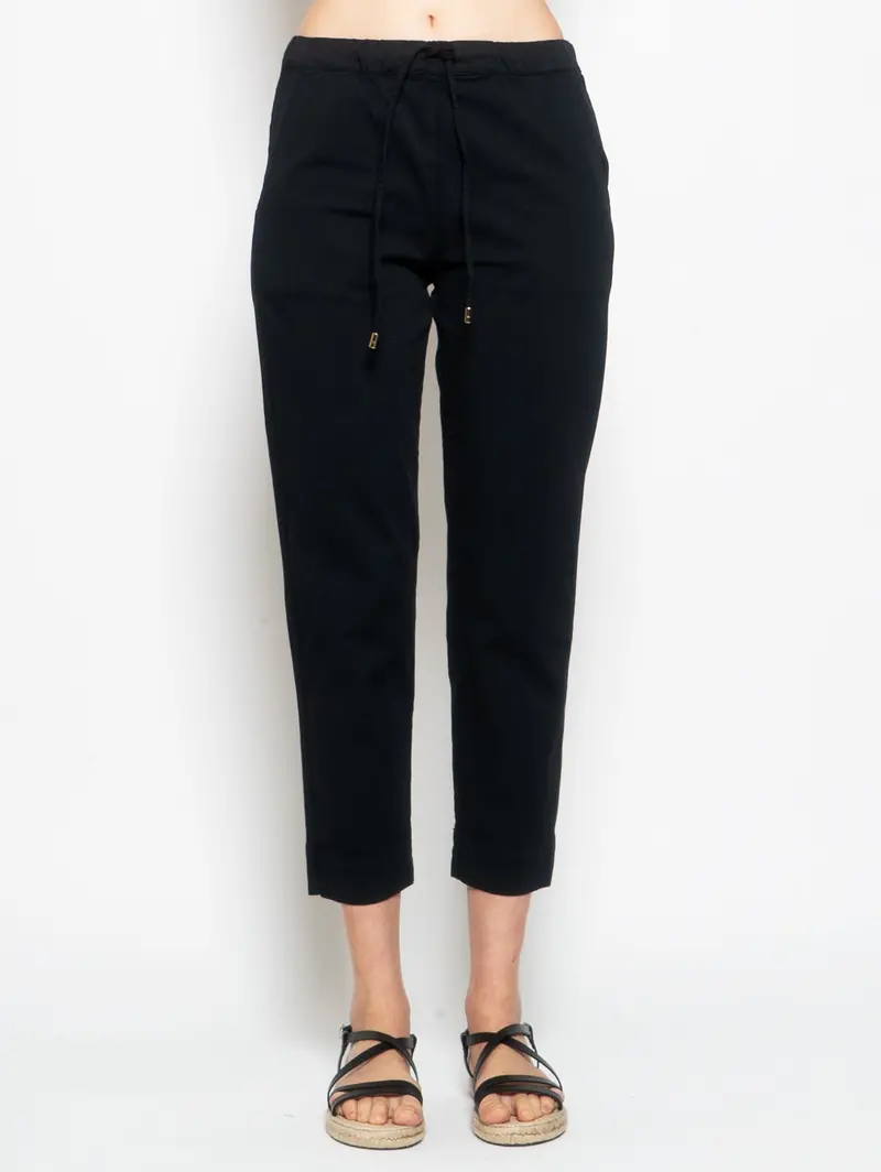 Black Drawstring Jogger Pants 1