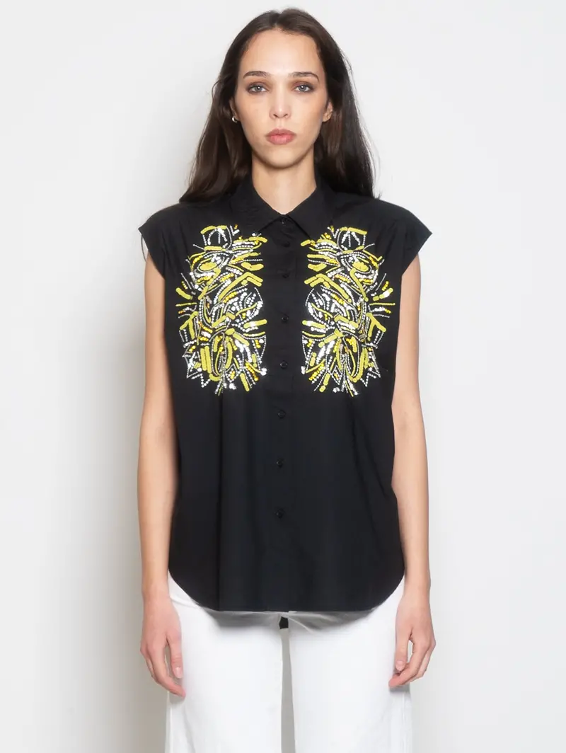 Black-Embroidered Shirt 1