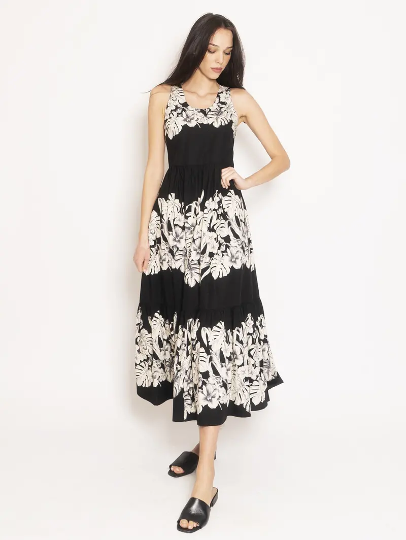 Black Floral Maxi Dress 1