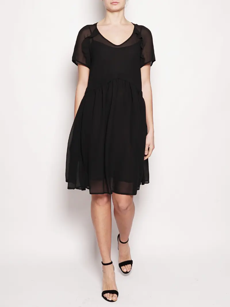 Black Georgette Dress 1