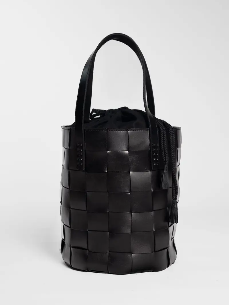 Black Japan-Style Bucket Bag 1