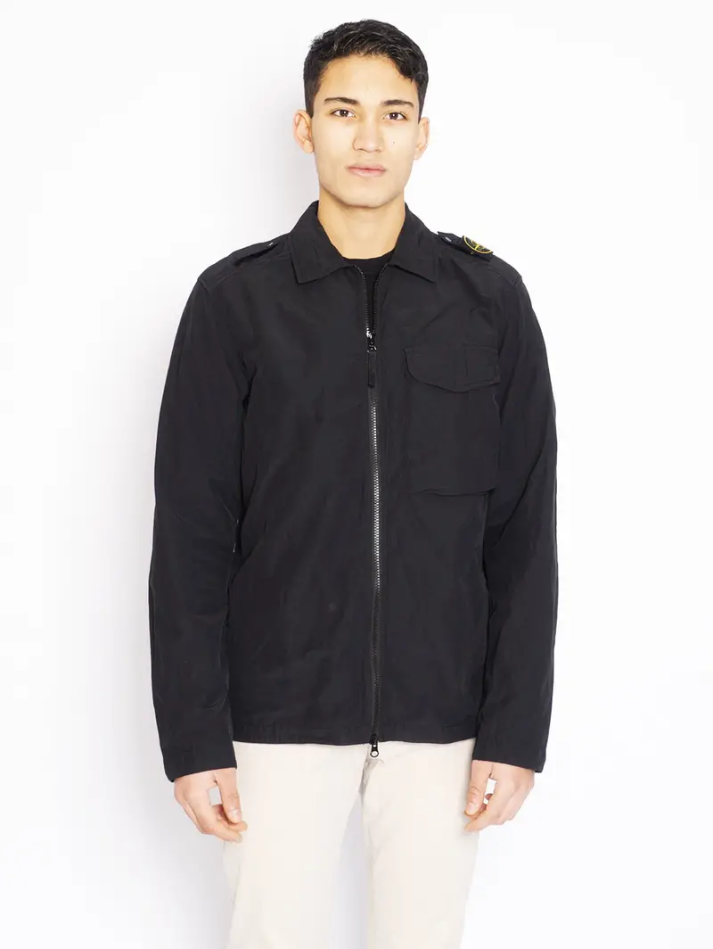 Black Lightweight Naslan Overshirt 1