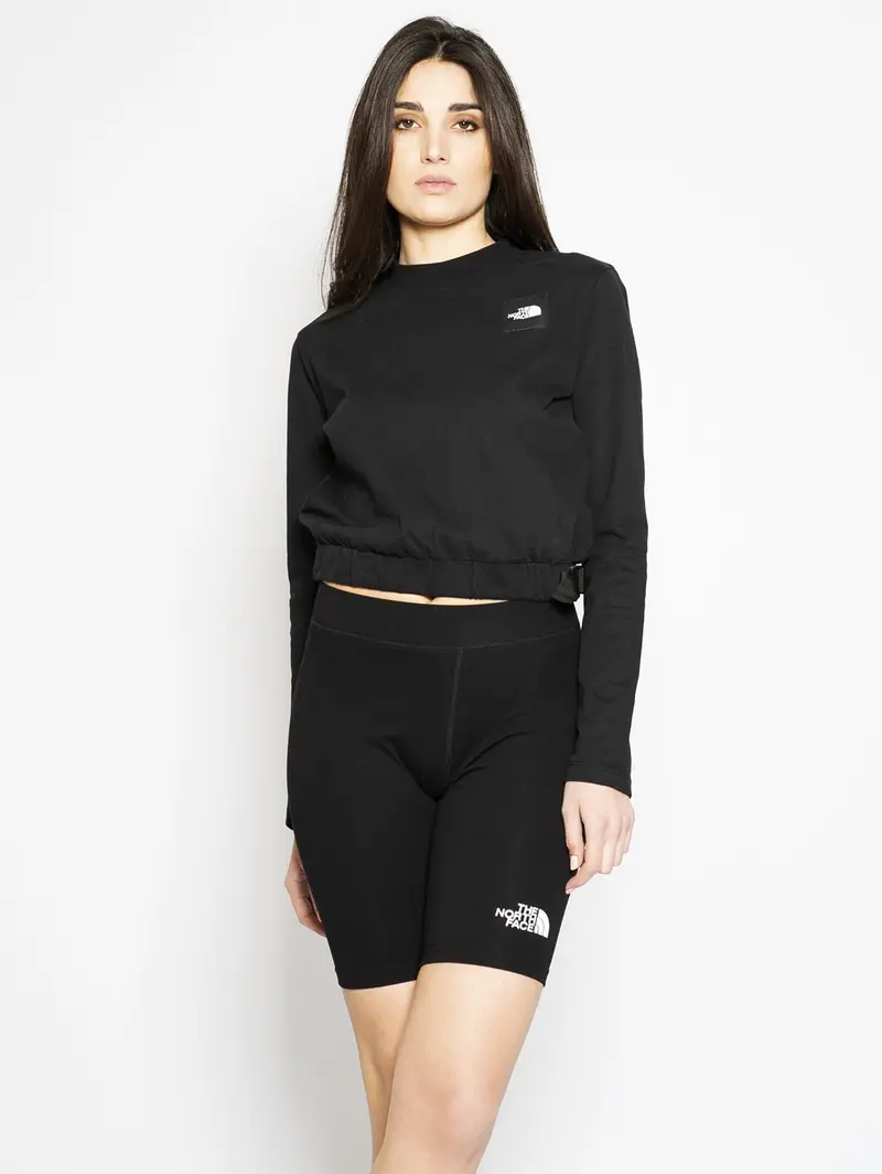 Black Long-Sleeve T-Shirt With Waist Tie 1