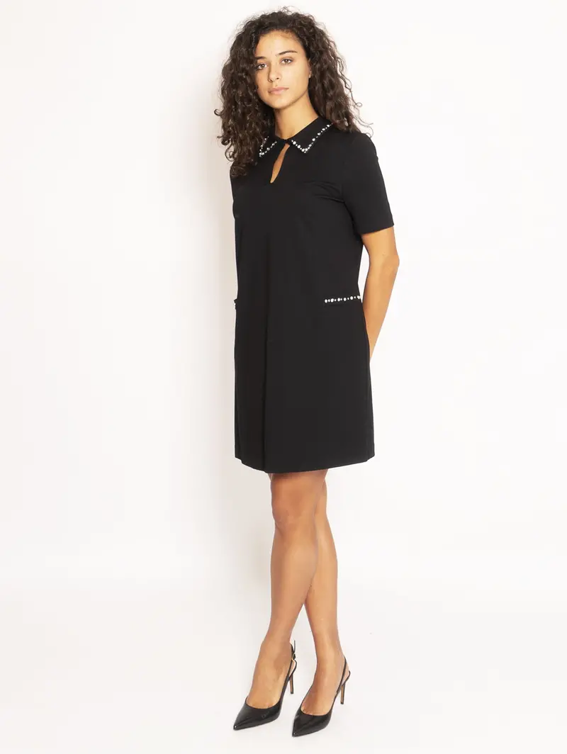 Black Milano Stitch Dress 1