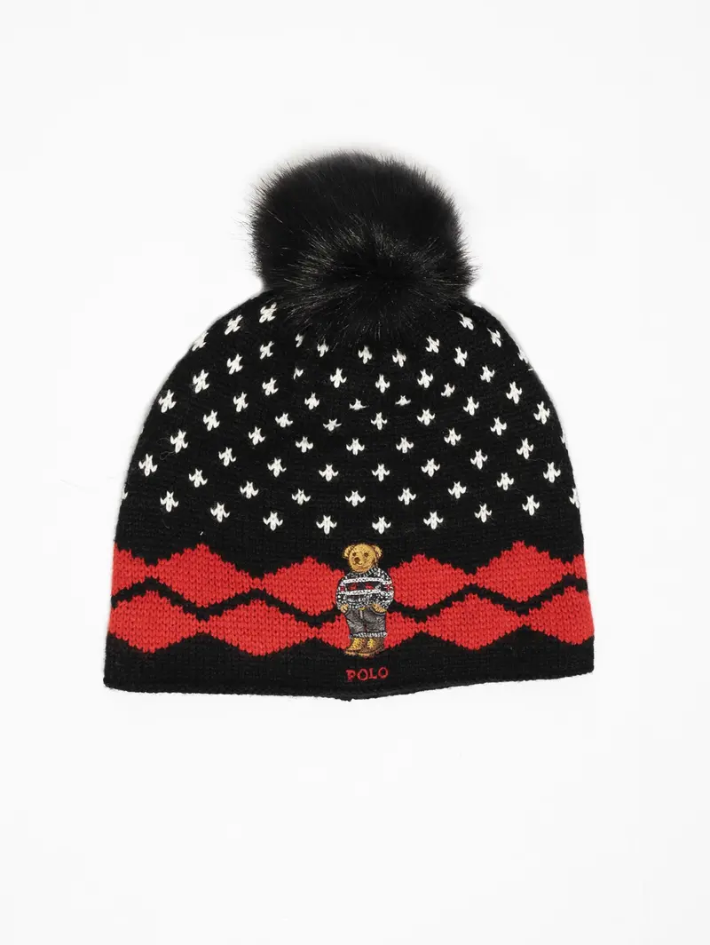 Black Pom-Pom Beanie 1