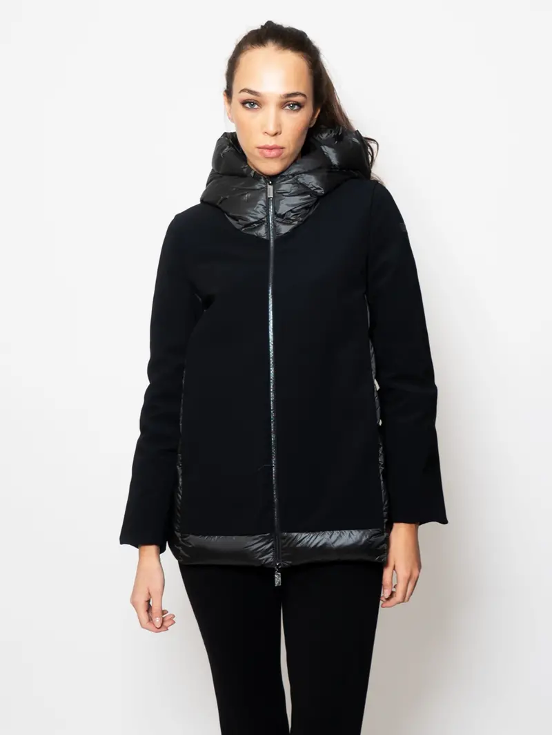 Black Short Hooded Parka 1