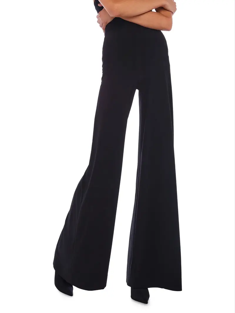 Black Slim-Fit Stretch Jersey Pants 1