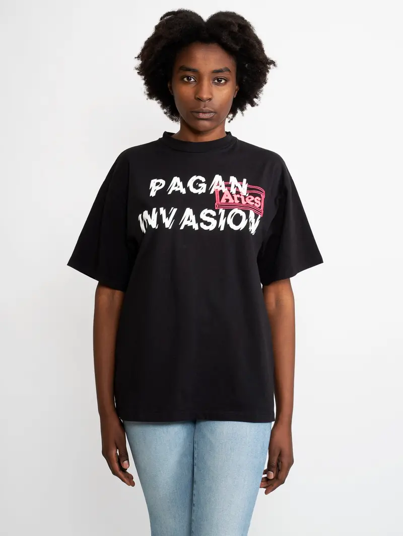 Black Statement Print T-Shirt 1