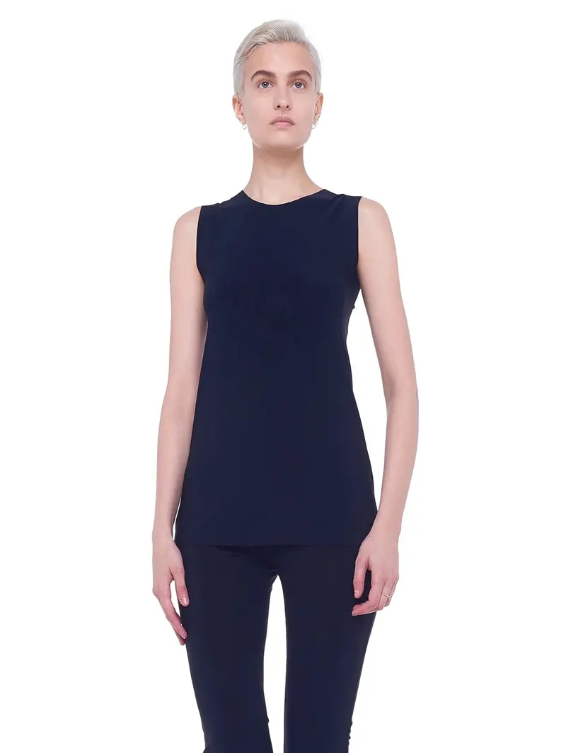 Black Stretch Jersey Top 1
