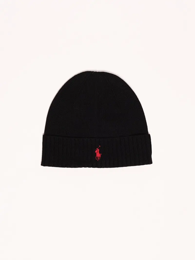 Black Wool Beanie 1