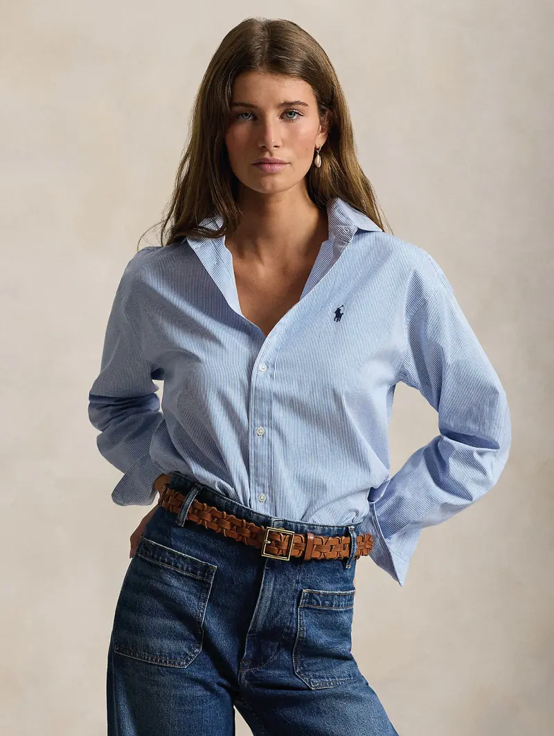 Blue And White Striped Shirt 1