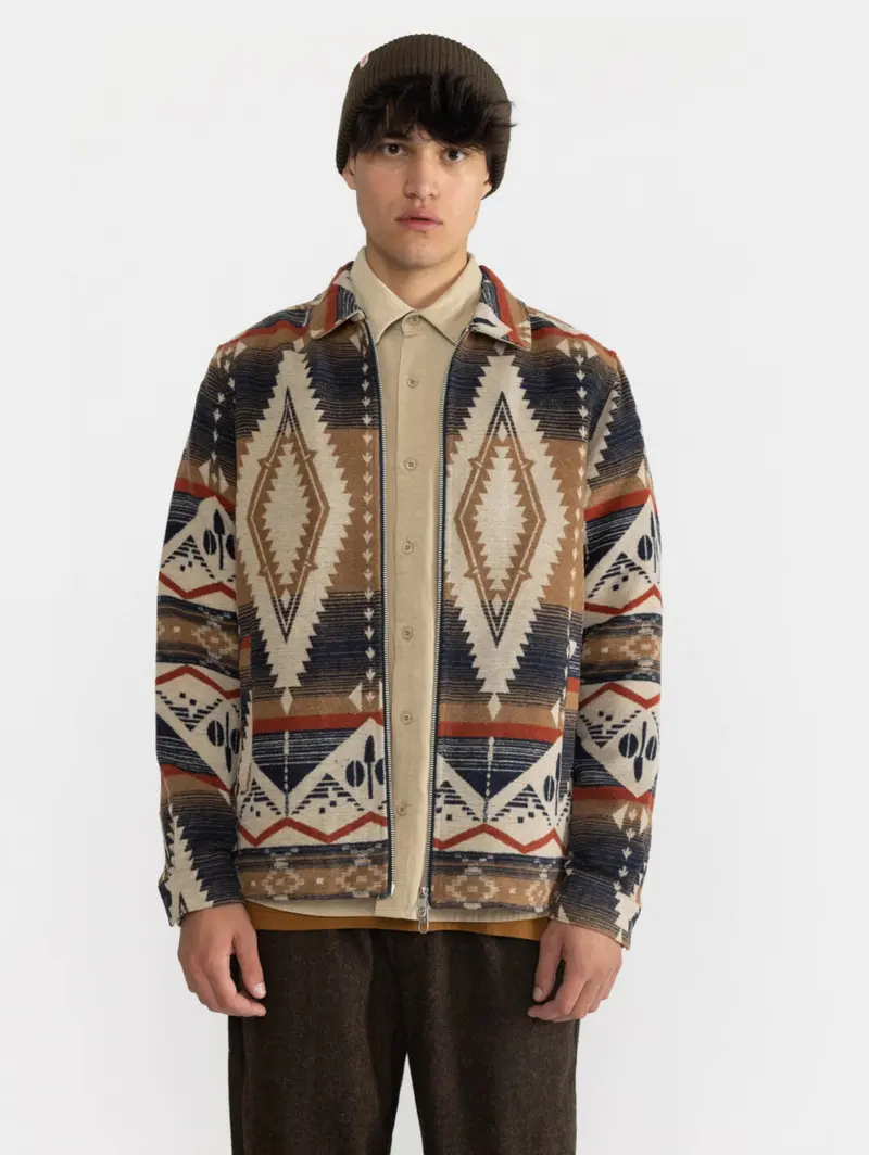 Blue Aztec-Print Overshirt 1