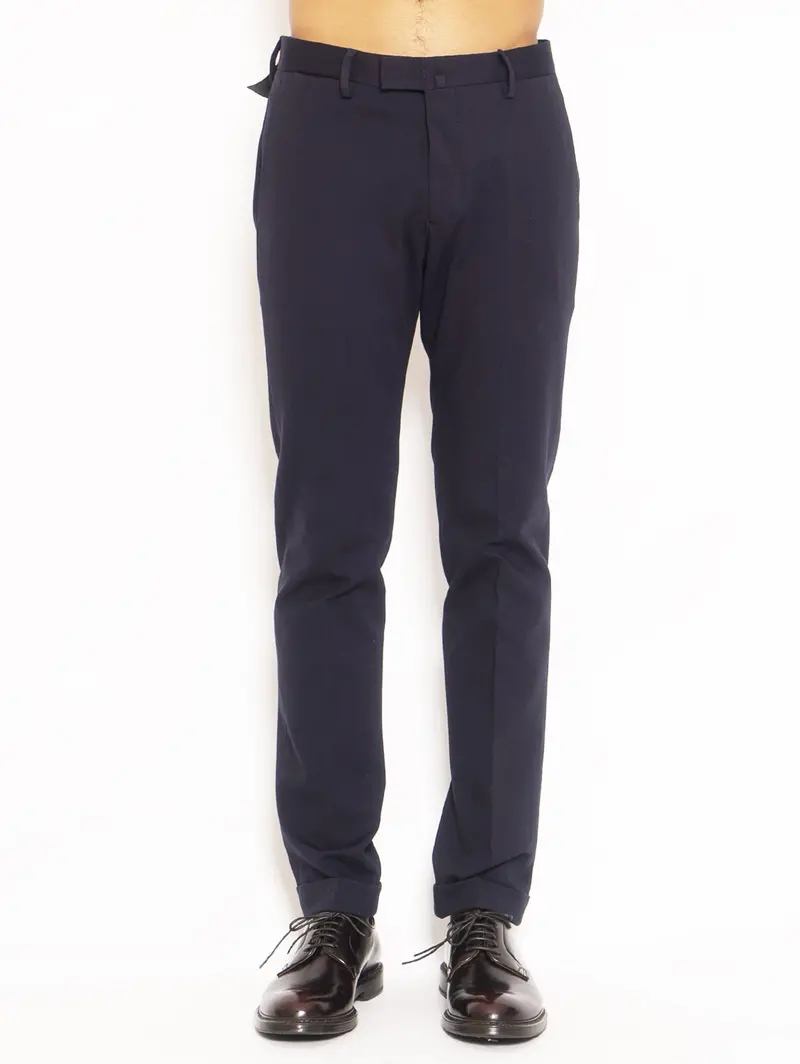 Blue Bi-Stretch Jersey Trousers 1