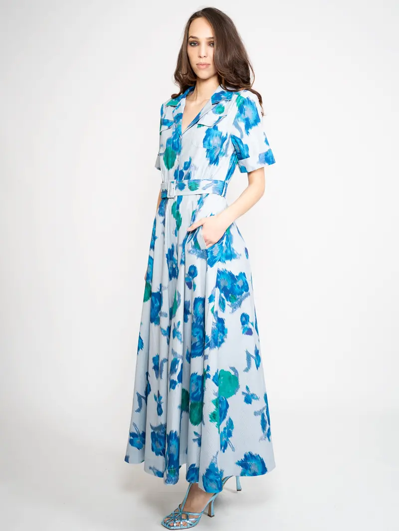 Blue Chemisier Dress 1