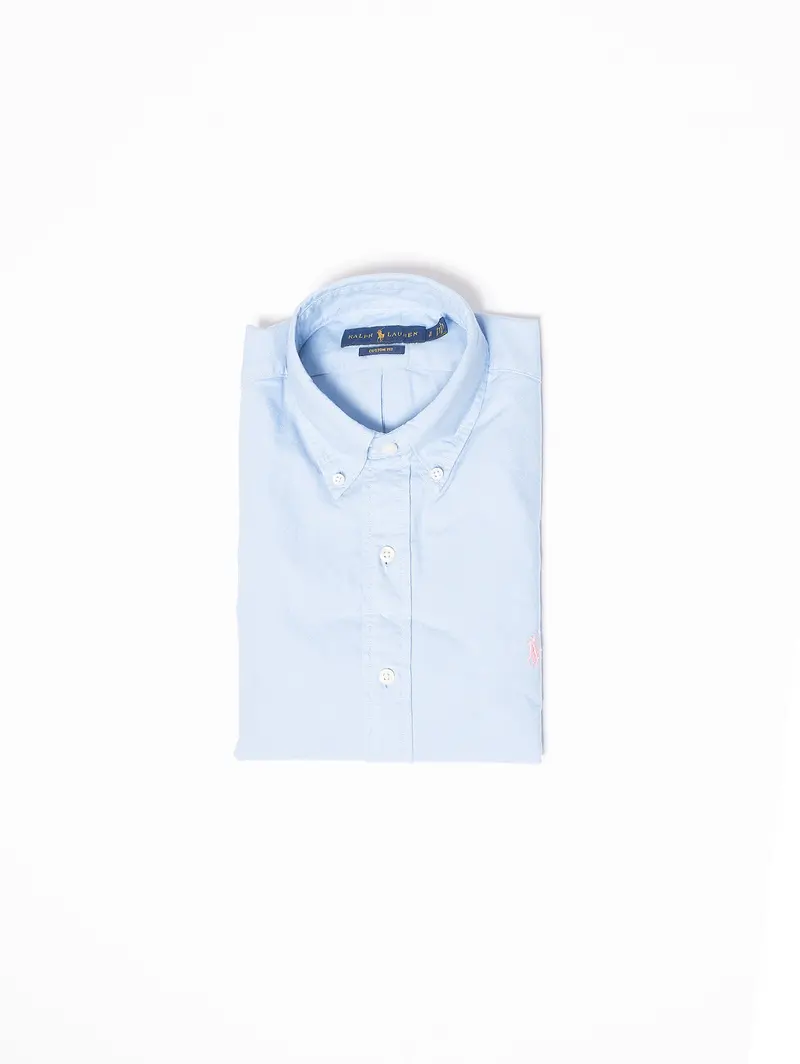 Blue Custom Fit Dress Shirt 1