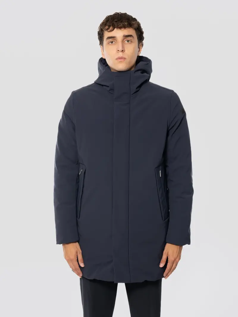 Blue Eskimo-Style Hooded Parka 1
