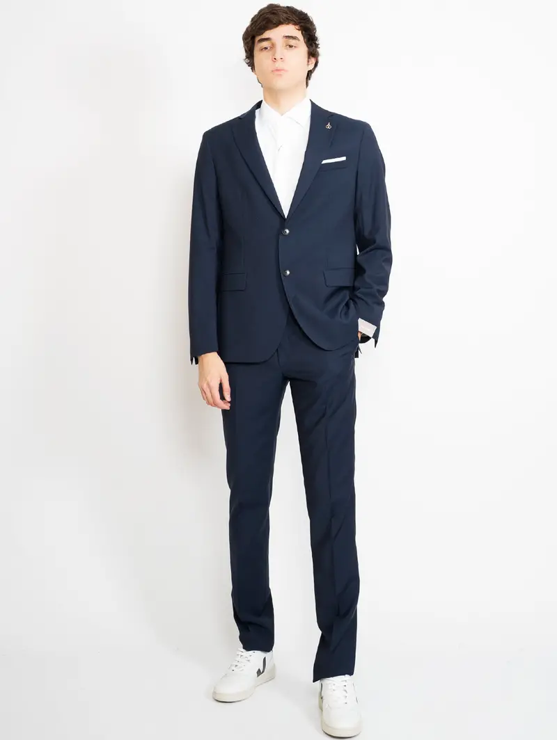 Blue Fresh Wool Suit Set 1