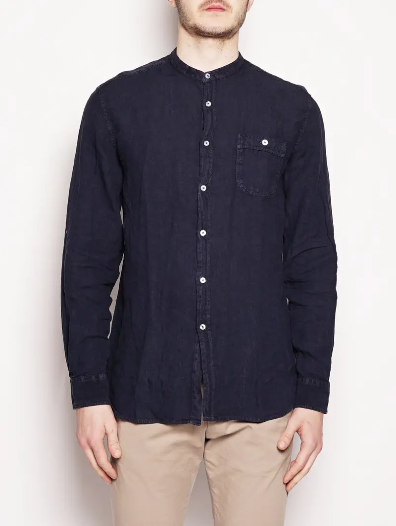 Blue Linen Shirt 1
