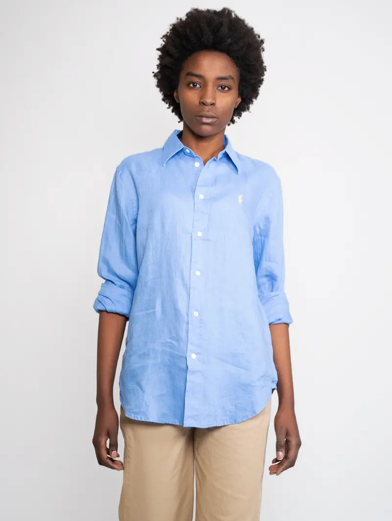 Blue Linen Shirt 1