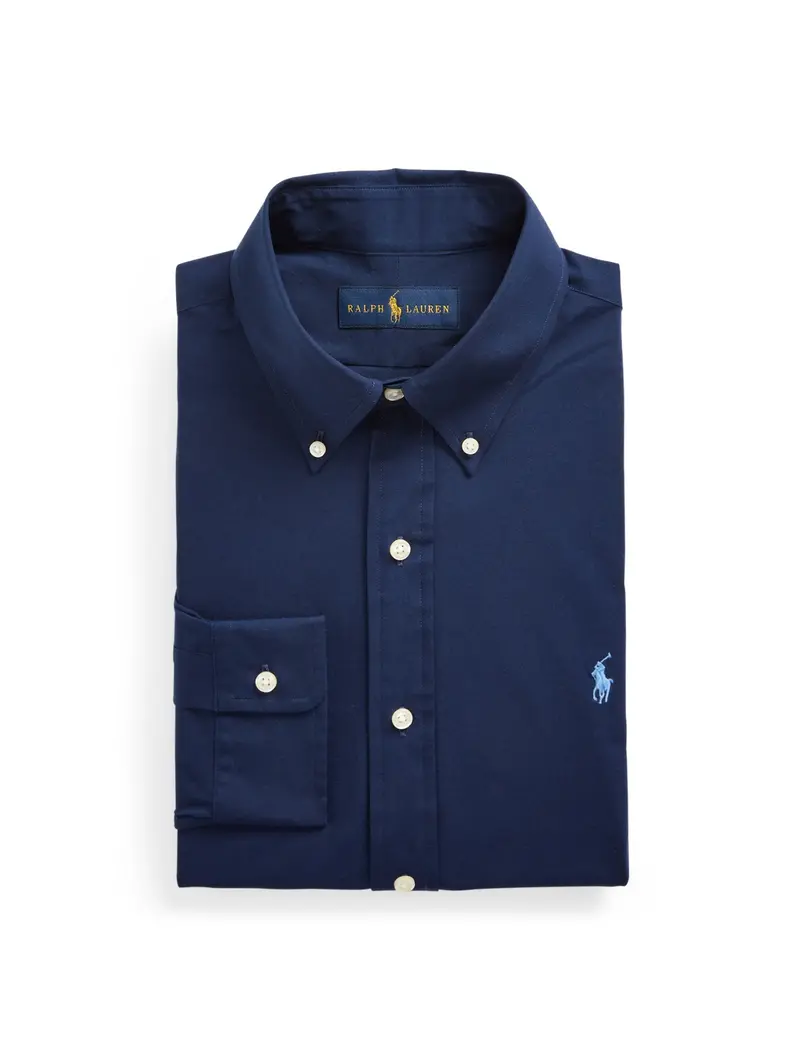 Blue Stretch Poplin Dress Shirt 1
