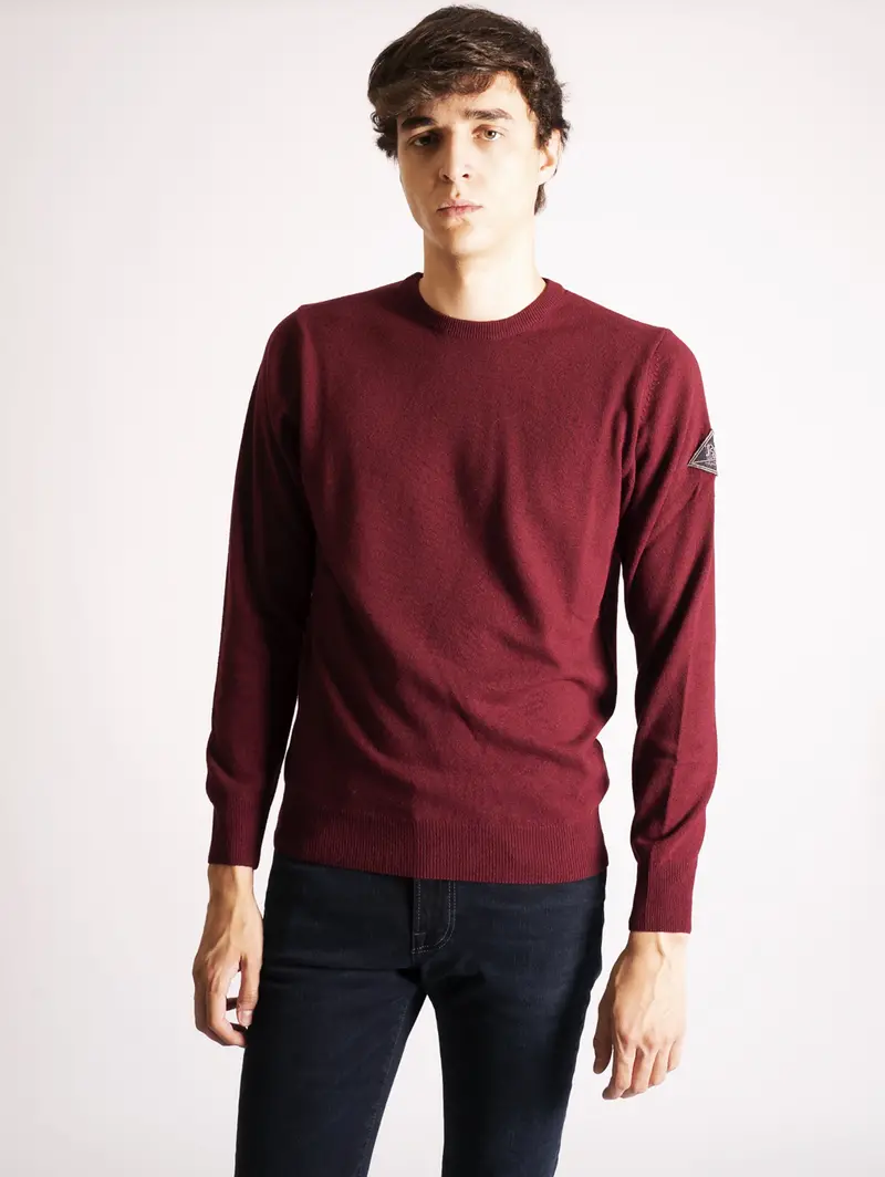 Bordeaux Crew Neck Basic Top 1