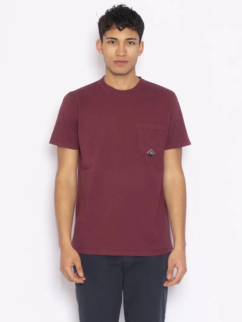 Bordeaux Pocket T-Shirt Featuring Logo 1