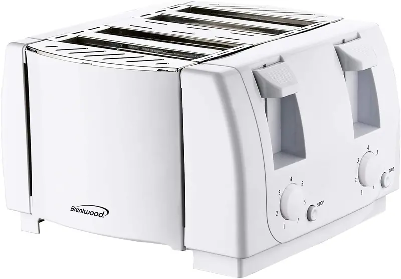 Brentwood White 4-Slice Cool-Touch Toaster 1