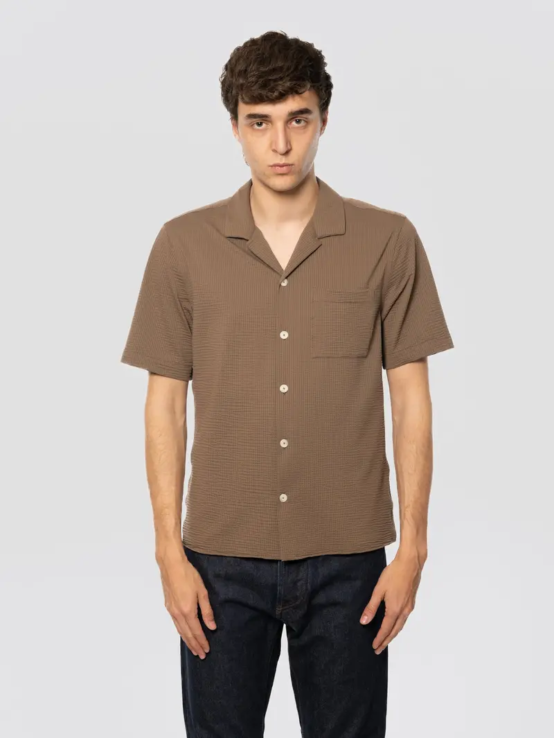 Brown Active Bowling Shirt 1