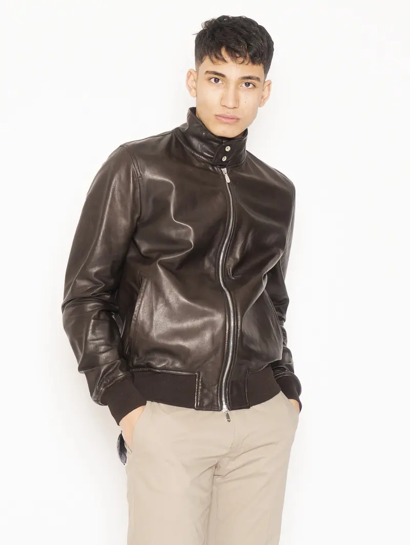Brown Biker-Style Jacket 1
