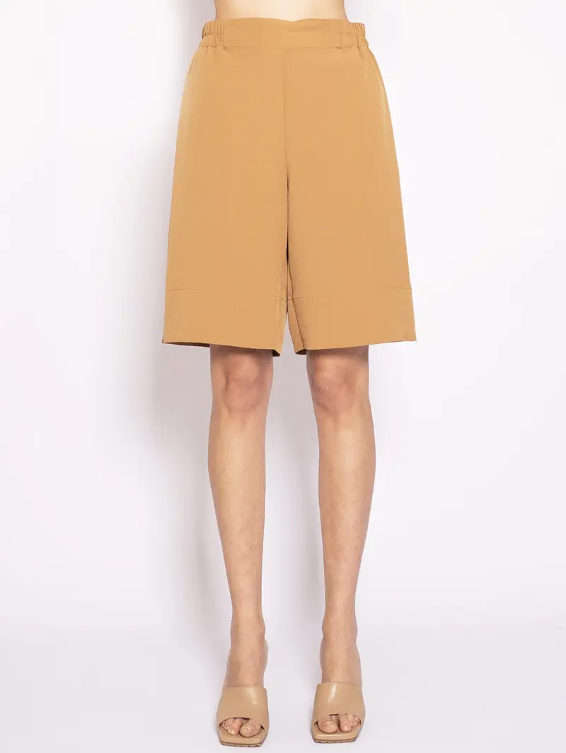 Brown Studded Bermuda Shorts 1