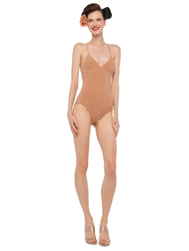 Cappuccino Back-Cross Bodysuit 1