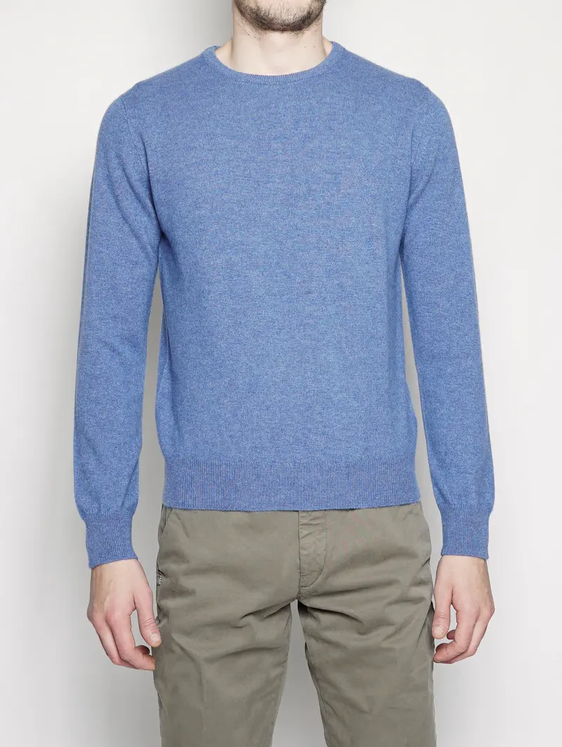 Celeste Double-Thread Cashmere Crewneck Sweater 1
