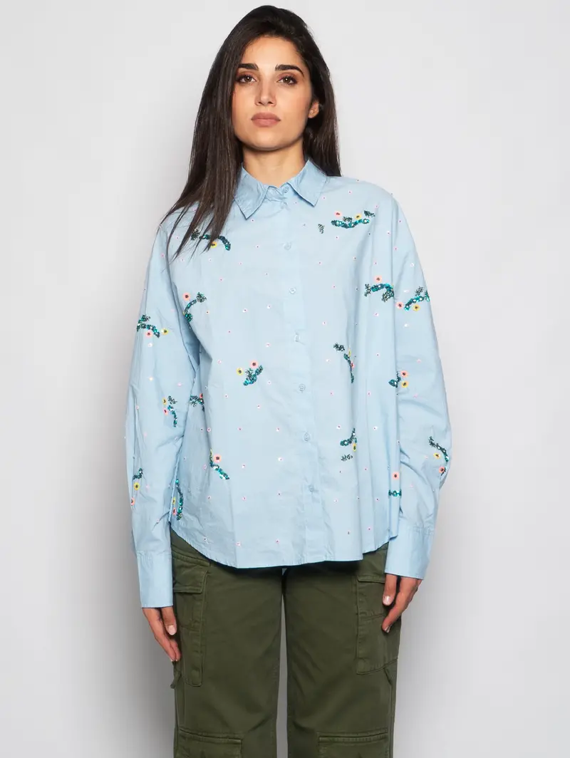 Celestial Blue Sequined Shirt 1